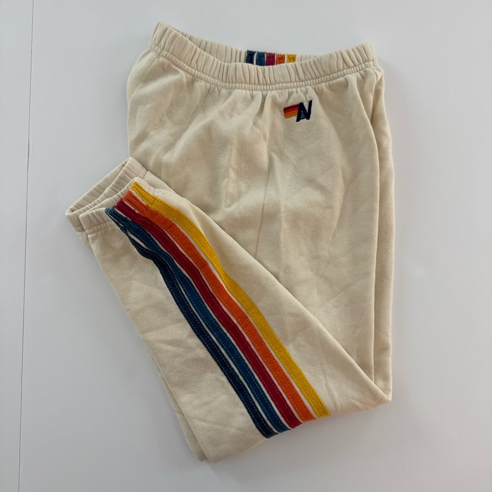 Aviator Nation Cream Cuffed Sweatpants